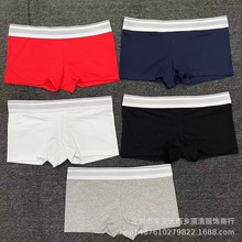 外贸猜你啃食速卖通女士内裤纯棉白边平角裤四角裤头宽边短裤女生