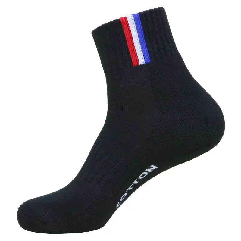 Men's Zhongbang Sports Socks Hiking Socks Mid-Tube Towel Bottom Sweat-Absorbent Non-Slip Shock-Absorbing Outdoor Terry Socks Weidan