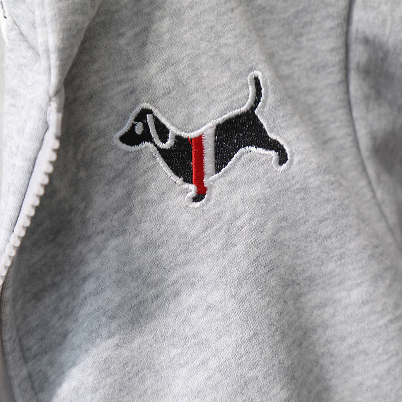 7843 Traje de primavera y otoño para niños 2025 Chaqueta de suéter casual con capucha para niños de nuevo estilo