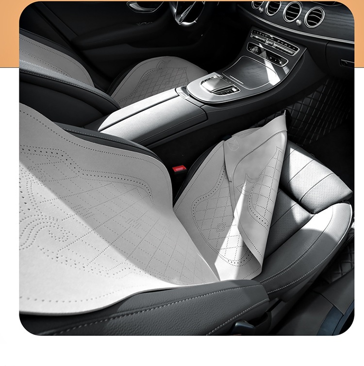 2026 New Crown Suede Leather Car Seat Cushion, Suitable for All Seasons, Small Waist Design, Model MA12