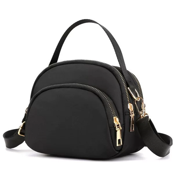 2026 Mini Portable Mobile Phone Coin Purse, One-Shoulder Cross-Body Fashionable and Versatile Canvas Bag, Multi-Layer Zipper Small Bag