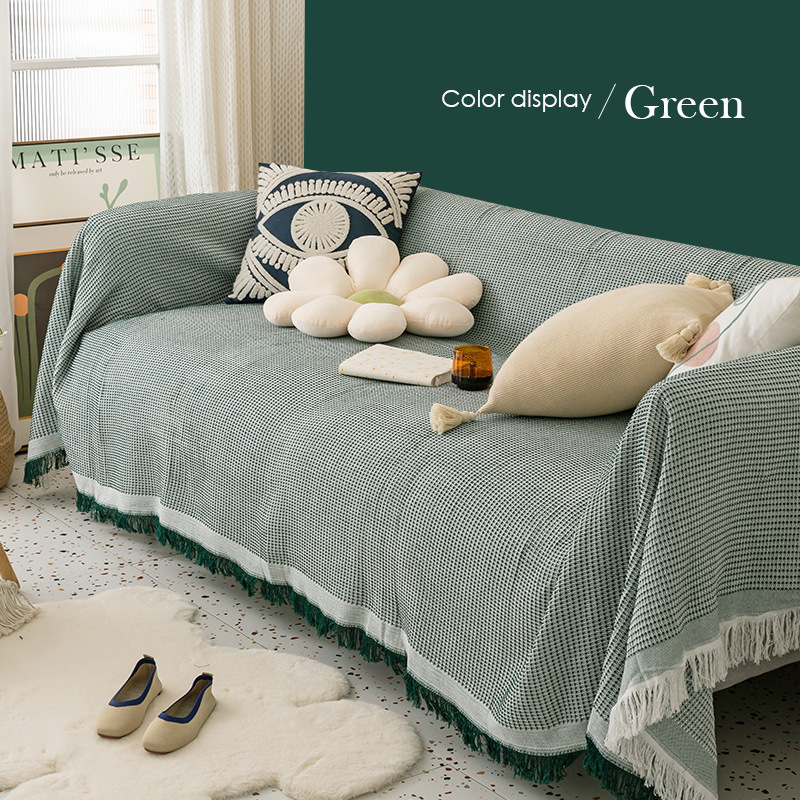 lvsh-woven waffle Green (high quality cotton yarn)