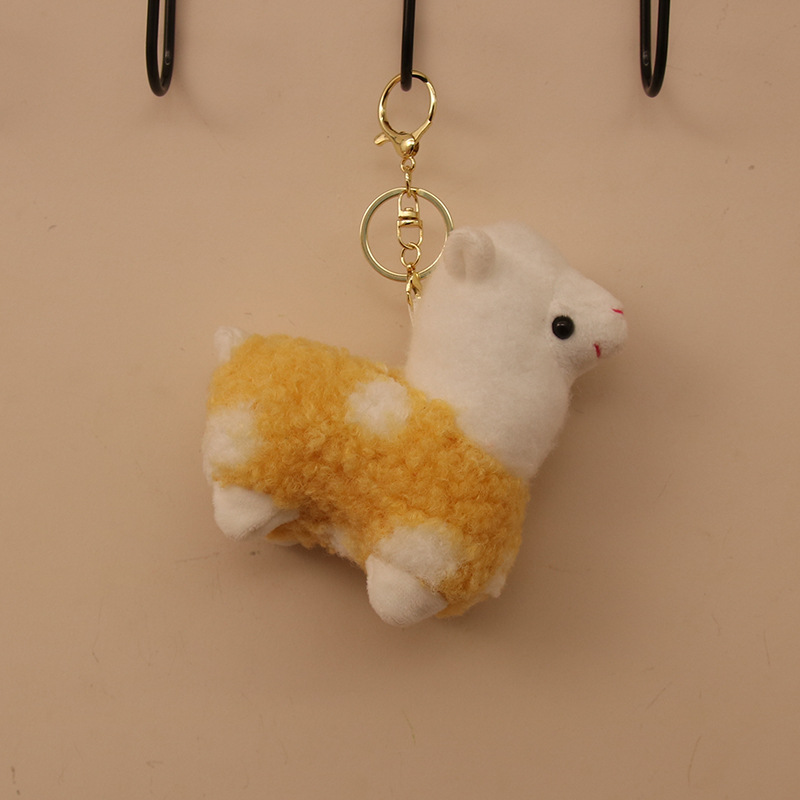 Muñeca de alpaca de felpa de dibujos animados juguete de peluche pequeño colgante bolso colgante llavero evento muñeca de regalo