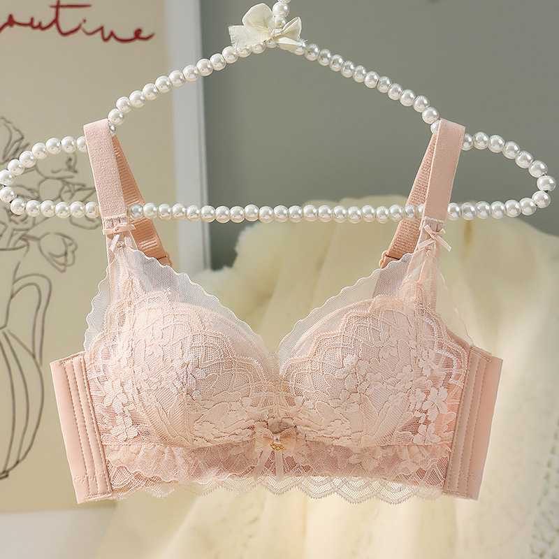 Sujetador nutritivo de ácido hialurónico Ropa interior de encaje sexy Ropa interior de espalda hermosa Sujetador Ropa interior de mujer Ropa interior de Shantou sin anillo de acero