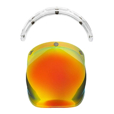 Dəbilqə (Kaska) aksesuarları with Curved Surface, Three-Button - revo-tea-red-transparent-stand