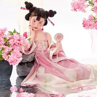 Hanfu Girl 2025 новый детский китайский стиль костюм Tang старинный стиль принцессы юбка девушка Shiji Niangniang cos костюм
