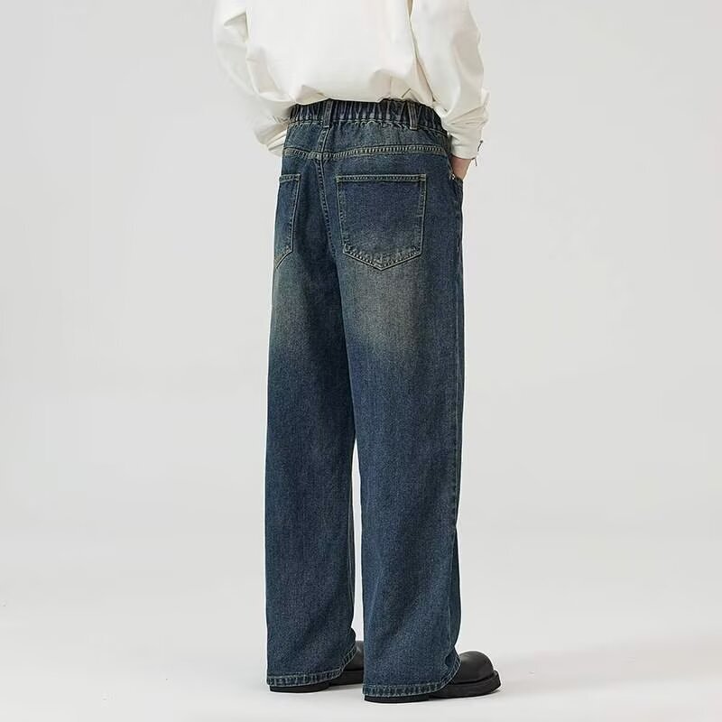 Streetwear Washed Denim Jeans – Loose Fit Straight-Leg Vintage Jeans For Men (Light Blue/Black/Retro, S-Xxxl)_mkmklike.com