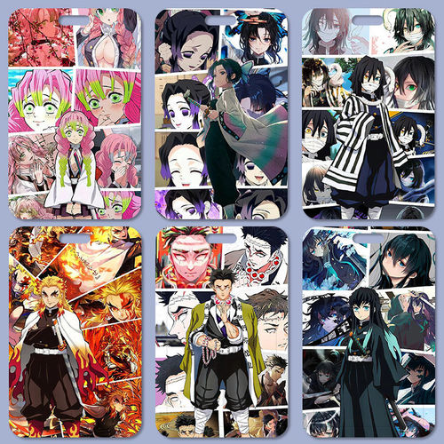 Kimetsu no Yaiba Mi Douzi anime student slide card set meal card bus card protective cover access card campus card