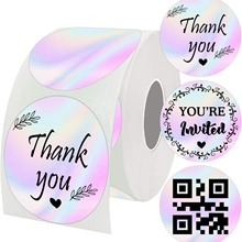 直热标签渐变圆形彩色代码点标签适用于热敏打印机三防热敏不干胶