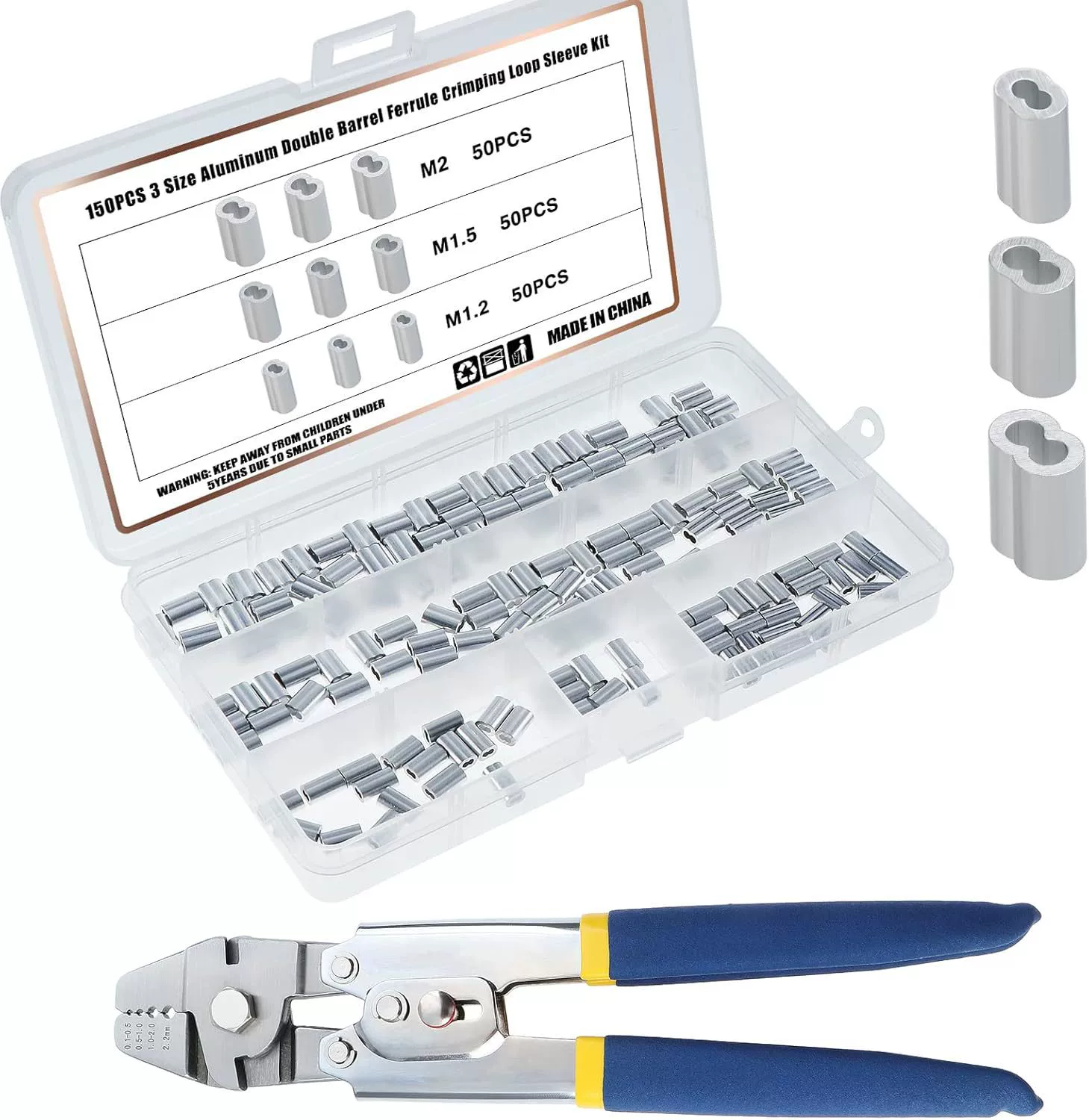 Knpwer 151 Stk Инструмент для обжима троса, клещи для обжима проводов