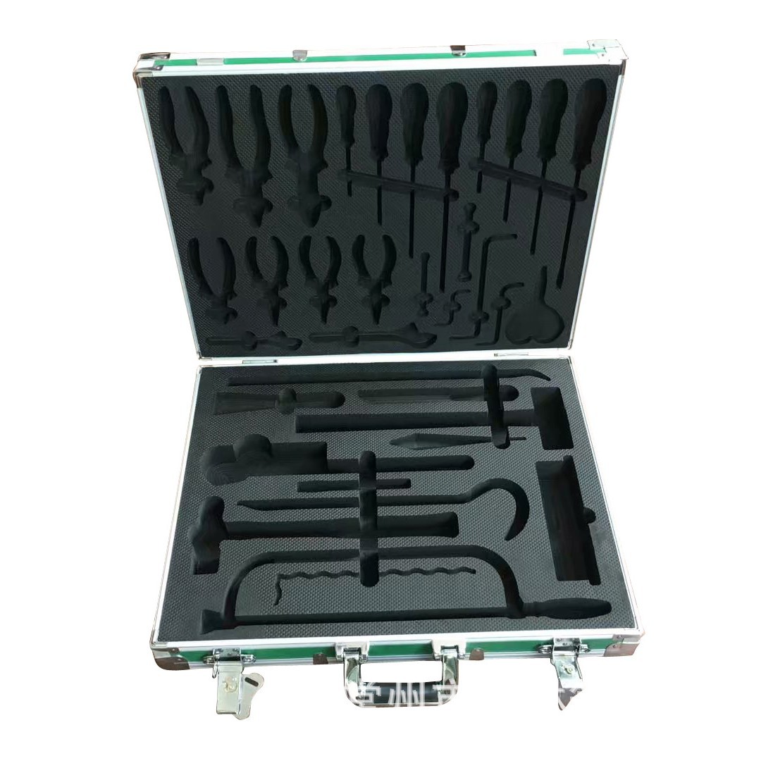 Aluminum toolbox Professional maintenance box Green box portable Equipment box shock absorption Instrument case