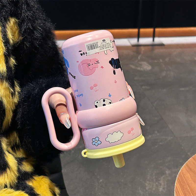 Taza Bingba de alto valor Taza termo de acero inoxidable 316 Taza de mesa para mujer Taza de paja de alto valor Taza de agua de oficina