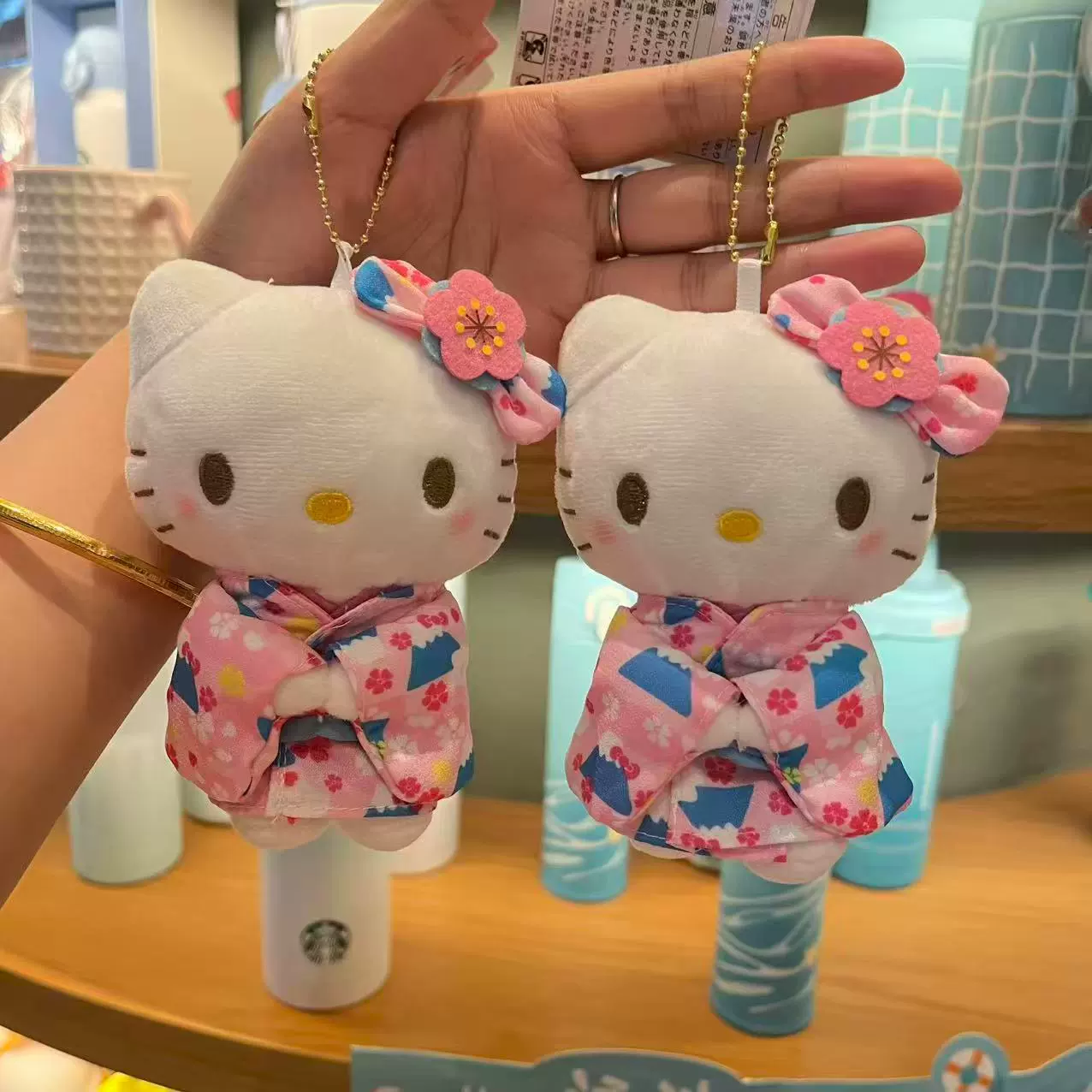 Плюшевый брелок (Sanrio) Hello Kitty, плюшевая кукла-талисман, размеры 10–16 см