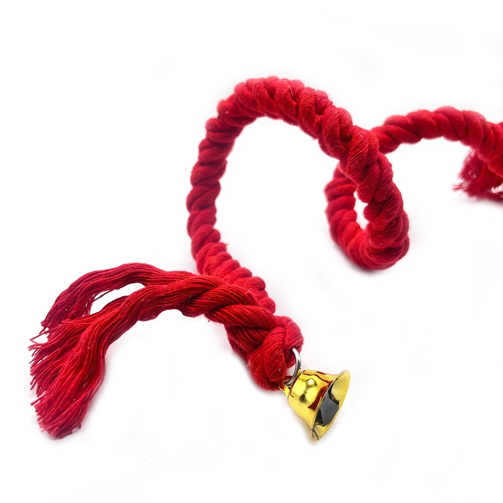 Juguete de loro Año nuevo cuerda de algodón rojo cuerda de escalada cuerda de escalada giratoria jaula de pájaros colgante decorativo pájaro mordisco de pájaro juguete de boca