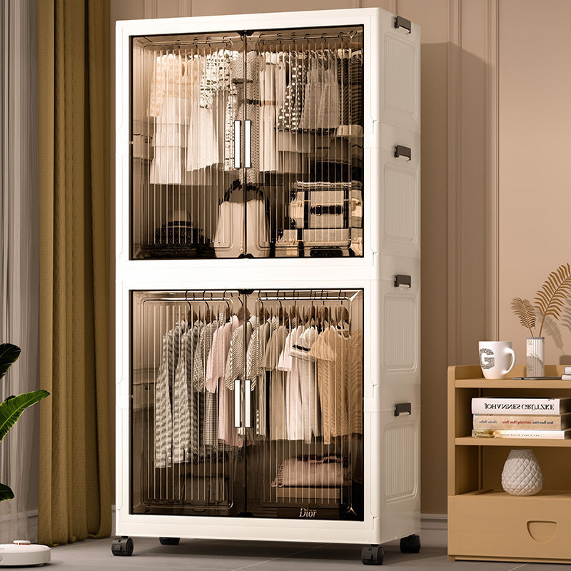 Simple Wardrobe Foldable Storage Cabinet Children's Wardrobe Home Living Room Baby Wardrobe Storage Cabinet Clothes Storage Cabinet