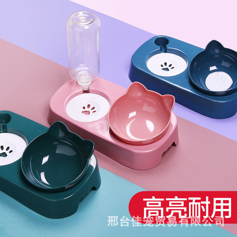 Cat Bowl Double Bowl Dog Bowl Dog Bowl Automatic Drinking Water Dog Bowl Cat Water Bowl Rice Bowl Pet Supplies Manufacturer Wholesale