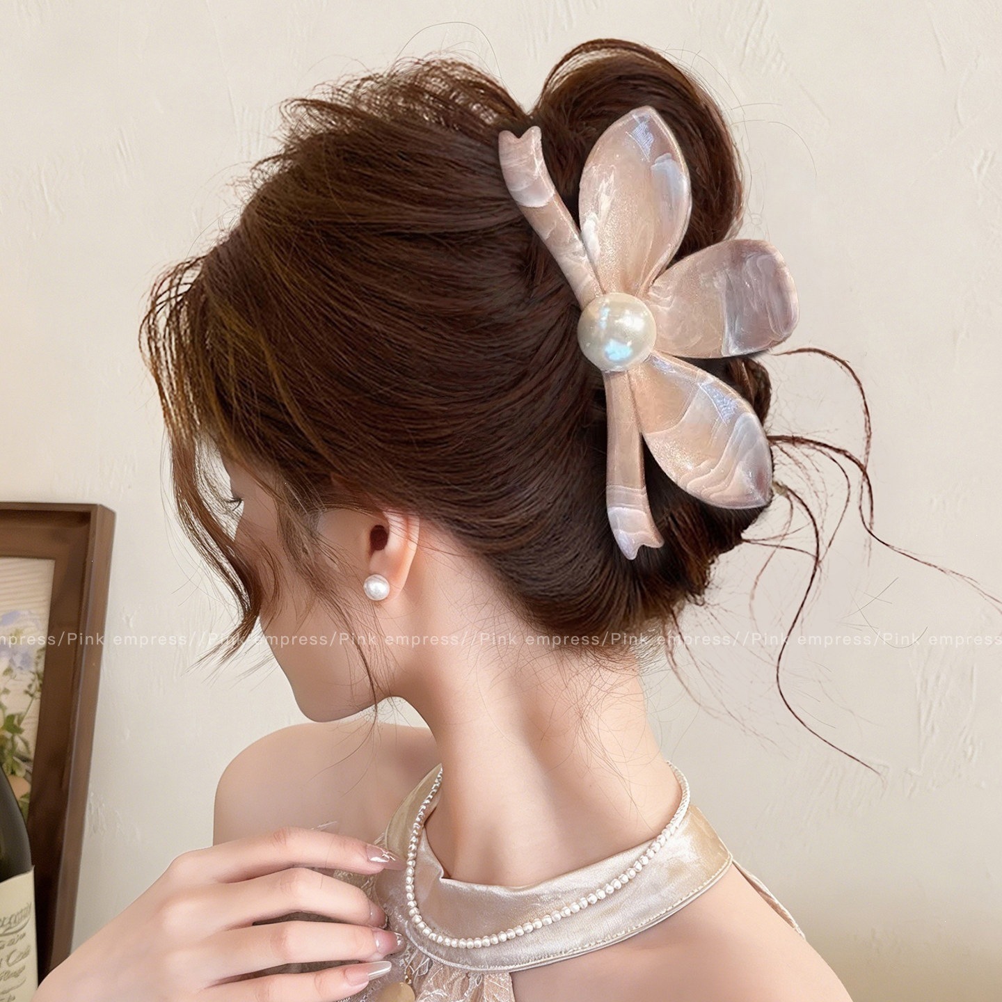 2026 nuevo clip de cabello ondulado clip de cabello de tiburón grande clip de cabello de mujer detrás de la cabeza de alta sensación clip de cabello accesorios para el cabello