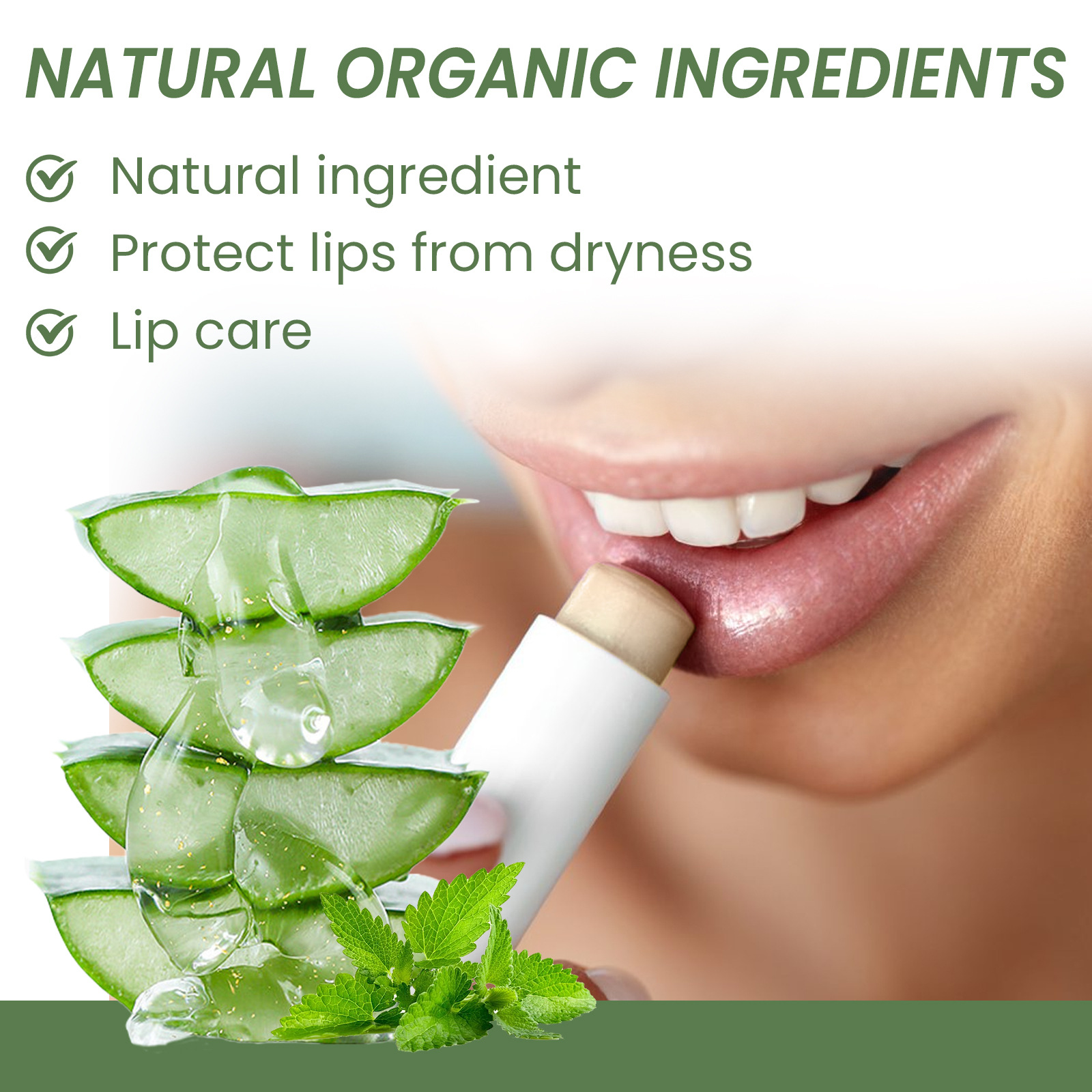 EELHOE Aloe entsalzt Lippenfältchen, schützt die Lippen vor Trockenheit und Rissbildung und spendet dem Lippenstift Feuchtigkeit._voghion.com