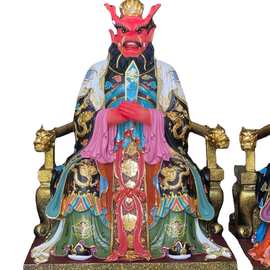 龙王爷神像图片 四海龙王 东海龙王神像 玻璃钢一佛二弟子 释迦摩