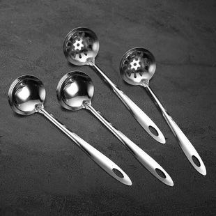 Stainless Steel Hot Pot Spoon Tableware Soup Spoon Colander Long Handle Porridge Spoon Serving Spoon Public Large Soup Spoon Soup Shell Soup Colander