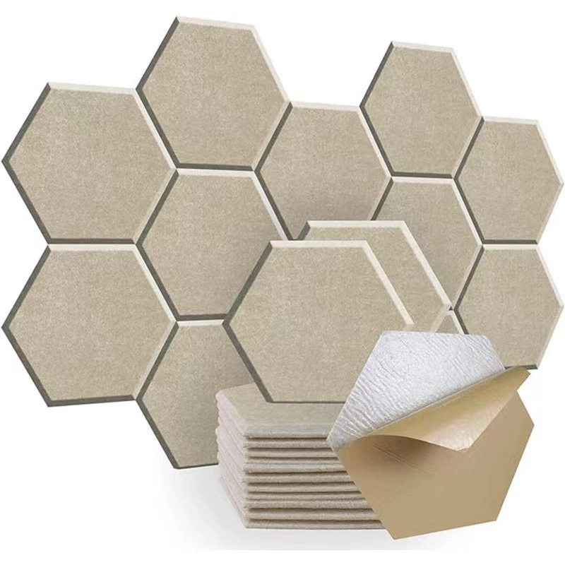 Polyester fiber sound-absorbing panel six-sided decorative special-shaped sound-absorbing panel wall sticker wall decoration polyester fiber sound-absorbing panel