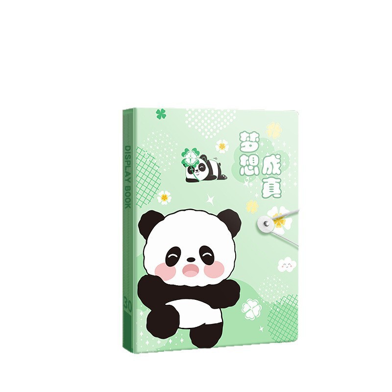 熊猫A4资料册多页文件夹透明翻页乐谱夹文件合同收纳孕检收纳册|undefined