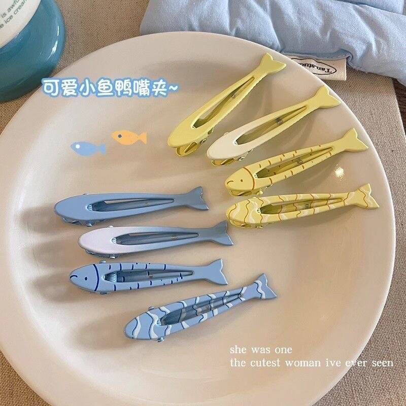 Blue Color Small Fish Metal Hair Clip, Simple and Versatile, Girly Style Duckbill Clip Hairpin Hair Accessory Wholesale Clip New Blue Color Small Fish Metal Hair Clip, Simple and Versatile, Girly Style Duckbill Clip Hairpin Hair Accessory Wholesale Clip New