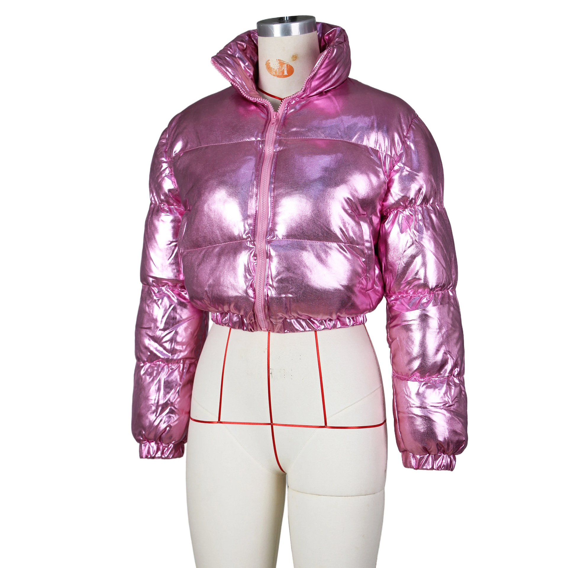 Femmes Décontractée Couleur Unie Fermeture Éclair Manteau Vêtements En Coton display picture 5