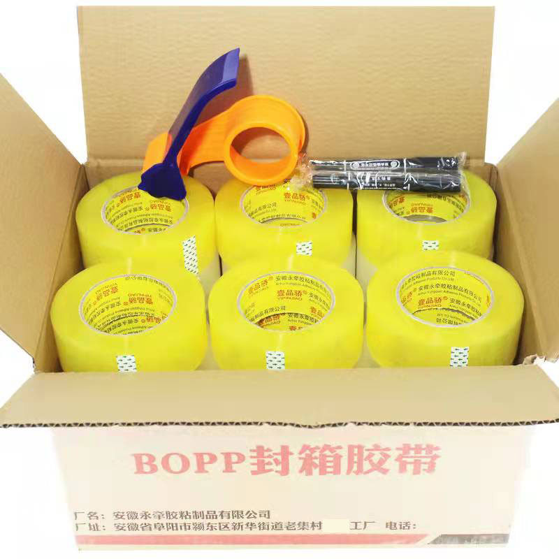 Caja completa rollo grande engrosada 3cm cinta transparente 6cm cinta adhesiva al por mayor sellado de embalaje de papel adhesivo expreso boca de embalaje cinta adhesiva