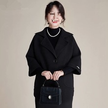 加大码毛呢大衣女秋冬季新款显气质妈妈装加厚呢子外套女中长款