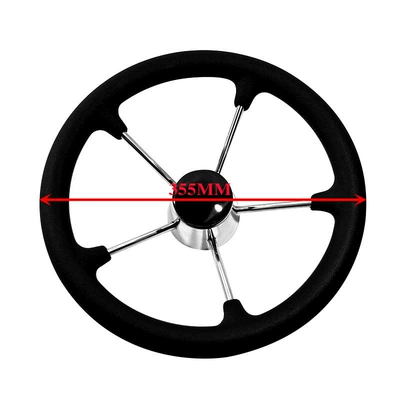 Aishuo/ISURE multi-specification 13.5/15.5 inch nylon foam steering wheel stainless steel steering wheel with grip (Sükan çarxları) - 135-inches-without-grip
