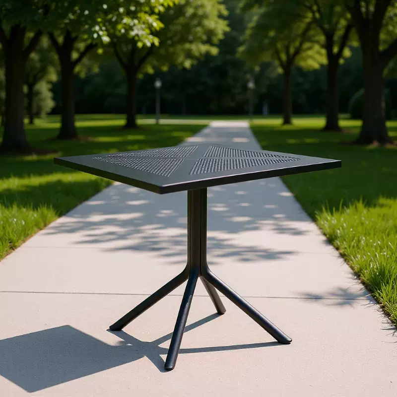 北欧现代户外塑料餐桌户外餐厅餐桌花园庭院户外塑料餐桌