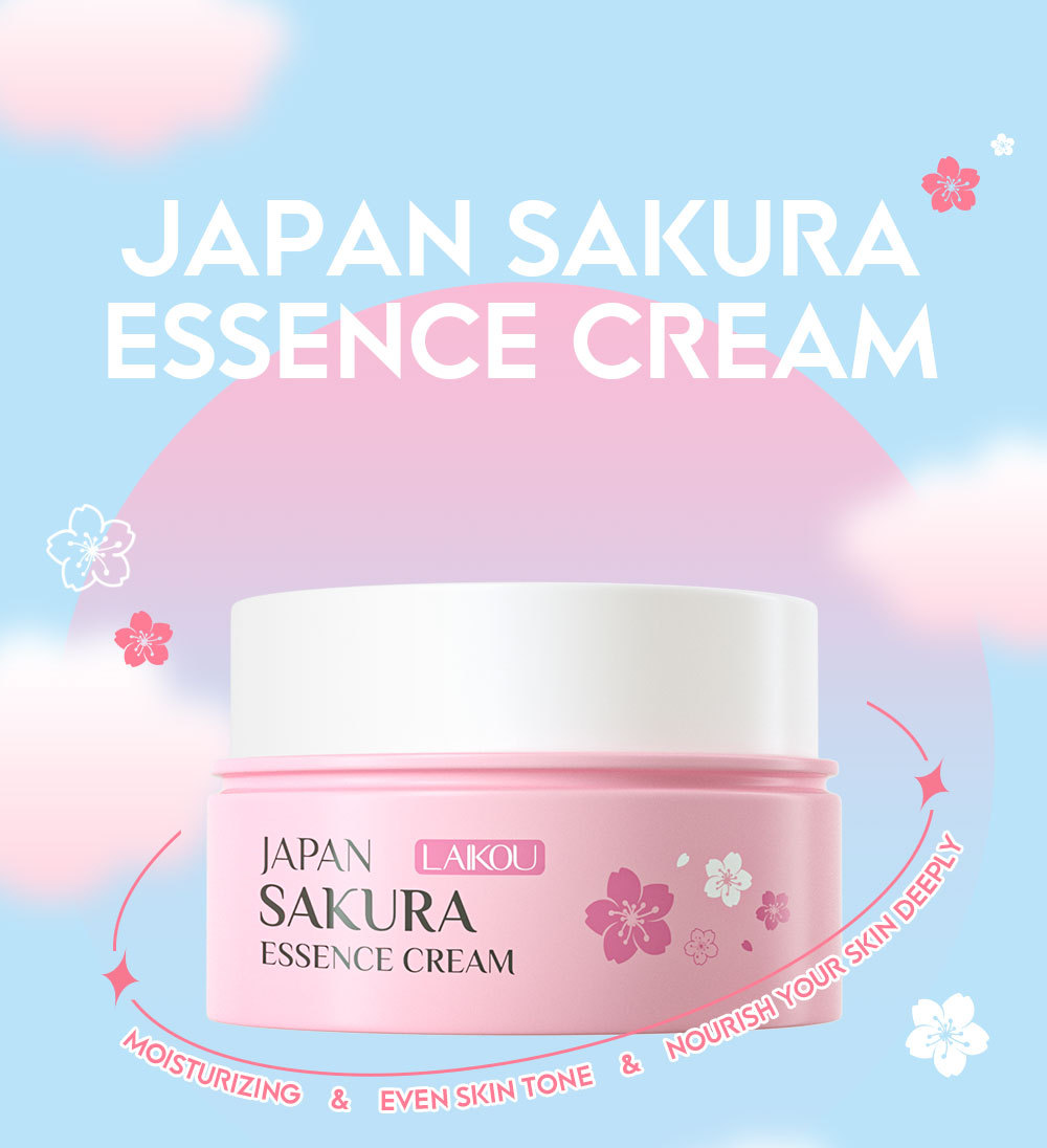 Cross-border LAIKOU Japanese Cherry Blossom Moisturizing Essence Cream 8g Hydrating and Moisturizing Mini Travel Set in stock from the manufacturer undefined