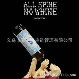 跨境暗黑哥特风骷髅酒架摆件151