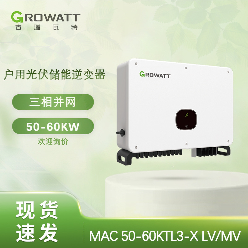 Growatt古瑞瓦特50/60HZ三相输出工业储能50-60KW太阳能逆变器