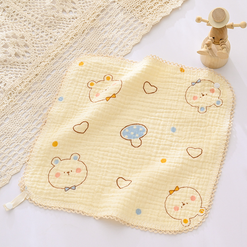 Baby Gauze Bib Pure Cotton Type a Saliva Towel Baby Anti-Vomiting Newborn Triangle Towel Men and Women Spring and Summer Thin Style