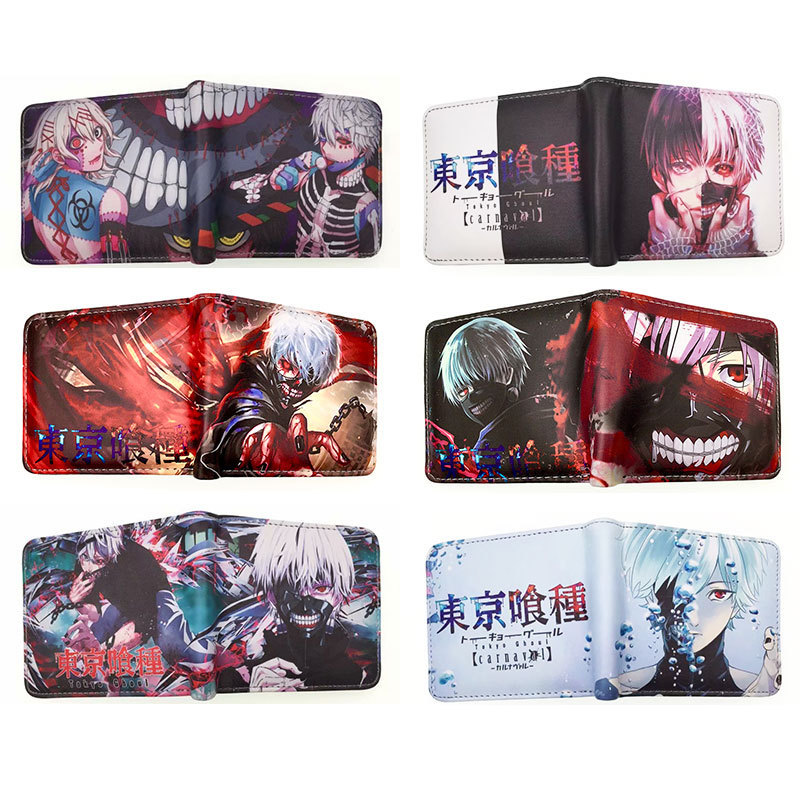 Animation Around Tokyo Ghoul Wallet Short Tokyo Food Teenager PU Short Coin Purse Leather Wallet
