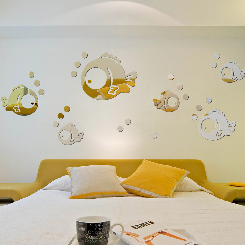Acrylic modern and minimalistic sofa for bedroom on wall
