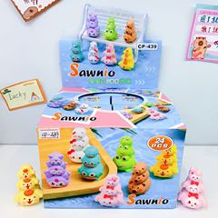 新款Sawnio叠叠乐萌粒3D立体运势潮玩盲盒小萌粒可爱迷你摆件diy