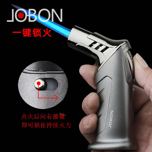 jobon Chinese cigar lighter cross-border blue flame direct injection portable high-end cocktail smoke lighter