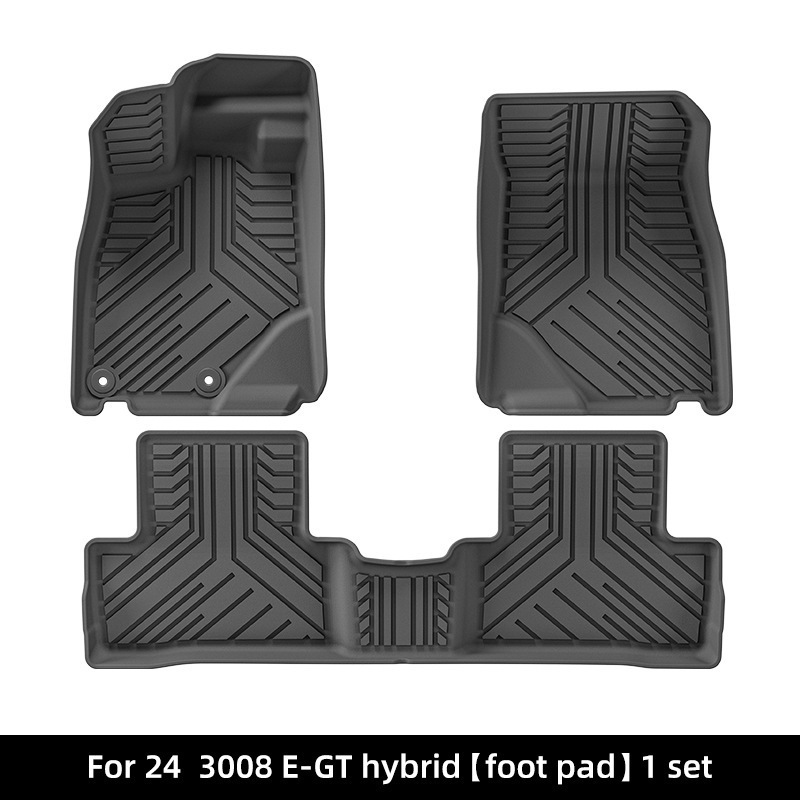 Peugeot Suitable for 24 Peugeot 3008 E-GT car floor mats TPE (Modelə uyğun ayaqaltı) - 24-peugeot-3008-e-gt-hybrid-single-layer-floor-mats