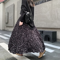 2025新款秋冬时髦又复古感豹纹半身裙女松紧腰显瘦时尚气质半裙子