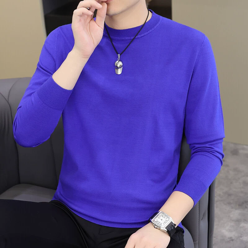 Spring trend sweatshirt with a round collar, long-sleeve, oversize