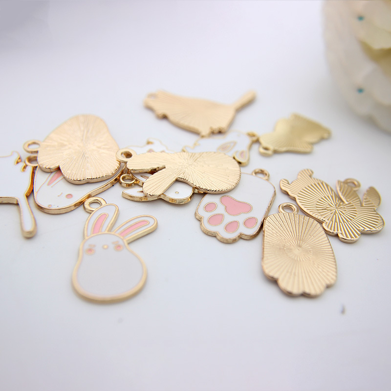 10 PCS/Package Alloy Rabbit Pendant display picture 6