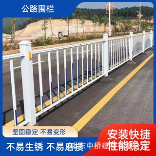 道路护栏城市交通隔离栏网人行道分流防护栏马路中央分割市政护栏
