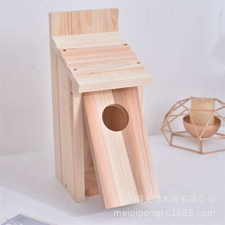 Деревянное уличное птичье гнездо, ящик для разведения птиц, деревянный ящик для разведения воробья, подвесной ящик для разведения попугая, деревянный дом