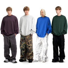 捷展男装|305Gfog色系长袖T恤25秋季美式纯色纯棉宽松情侣打底衫