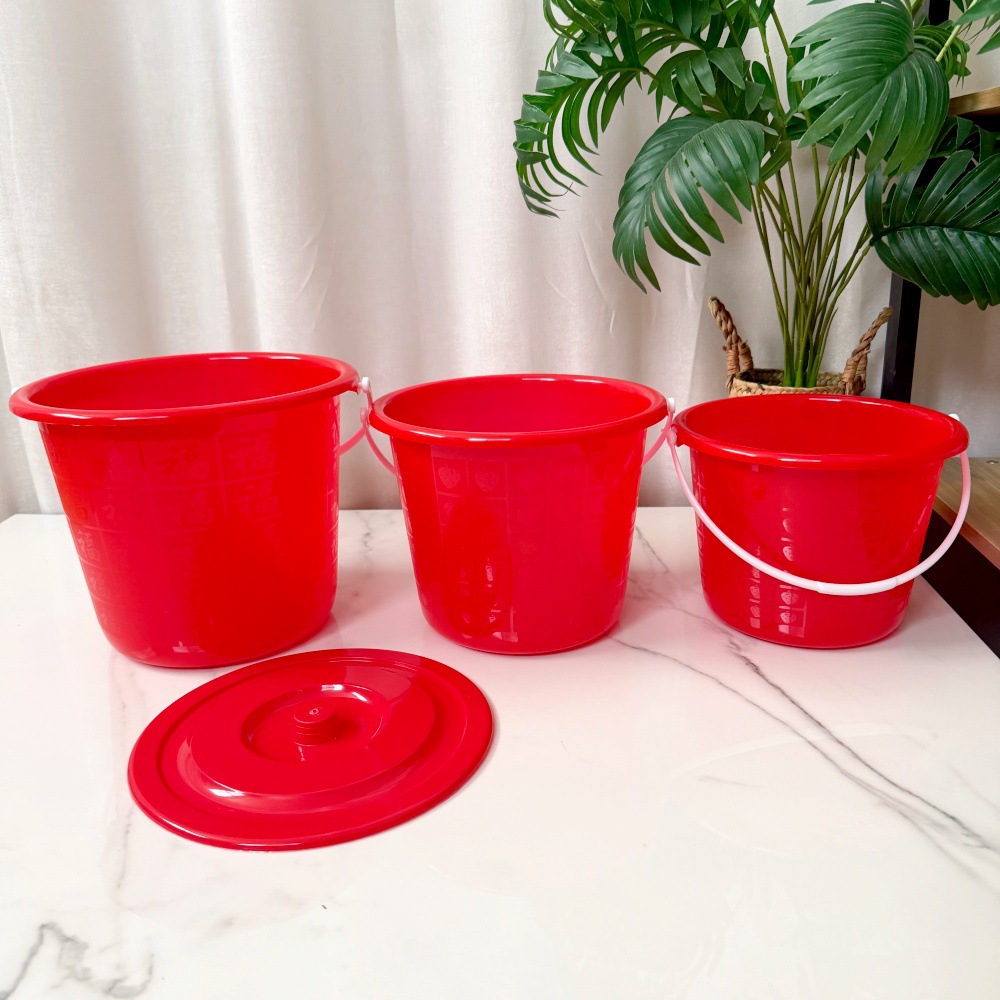 塑料水桶大小号带盖草莓桶沙滩桶多功能采摘桶手提桶画画美术专用