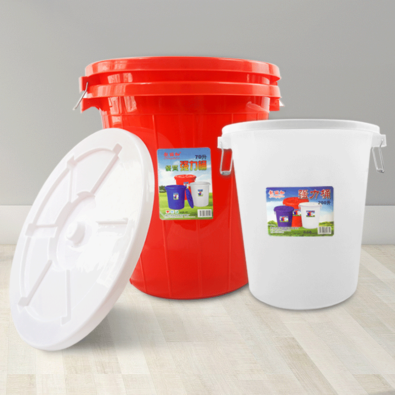 圆形塑料水桶带盖加厚储水桶食品发酵桶酿酒桶200L大白桶批发阿里巴巴
