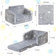 発光漫画の子供のソファーの椅子のプリントは一人で圧縮できます。